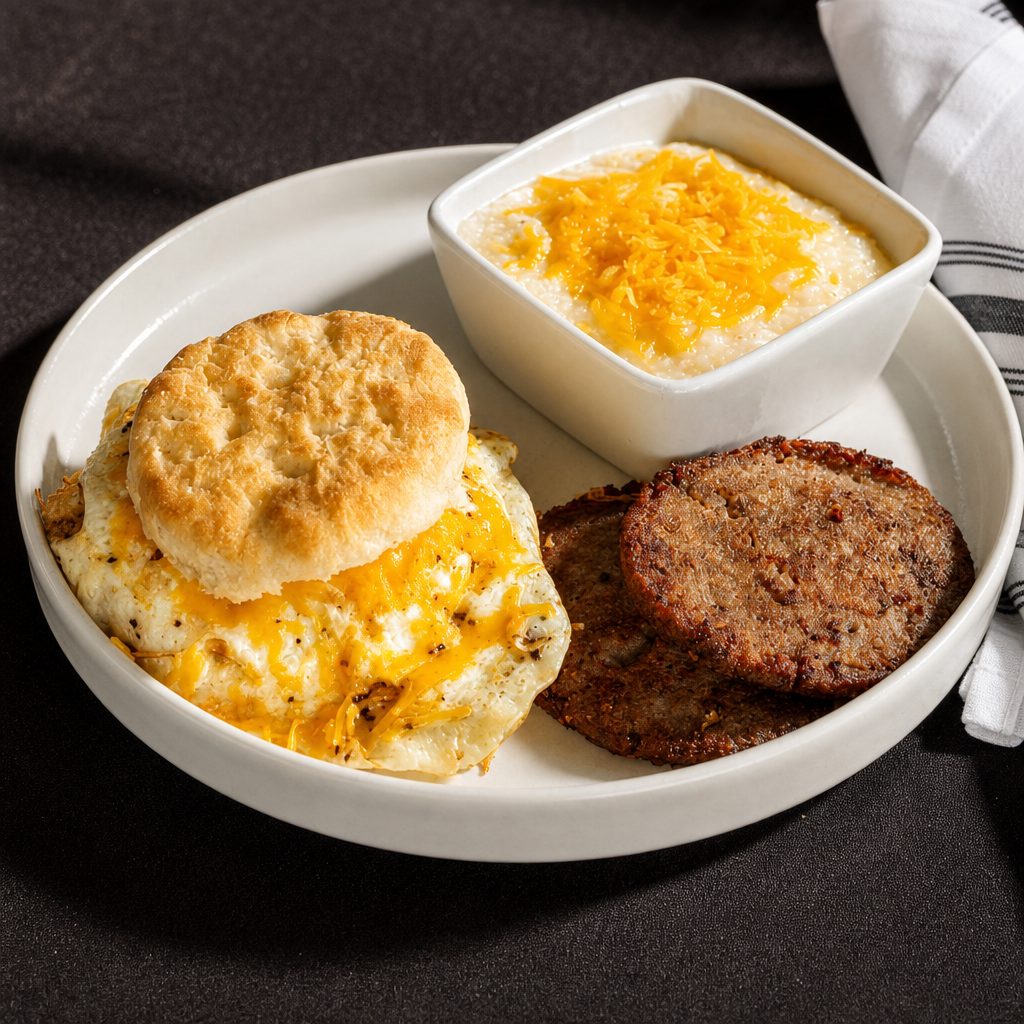 Breakfast Biscuit Sandwich.