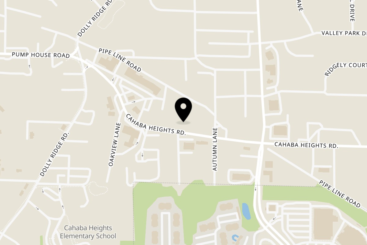 Map showing the location of Astrid's on 3160 Cahaba Heights Rd in Vestavia Hills